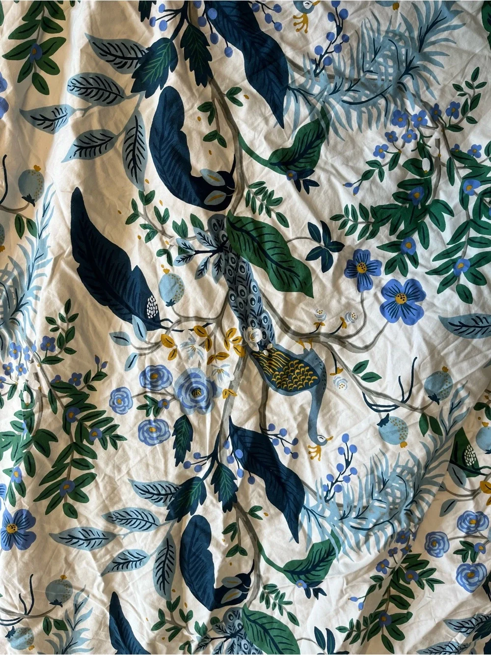 Rifle Paper Co. x The Company Store Peacock King Duvet Cover – Like New